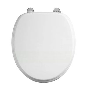 Burlington Standard Gloss White Toilet Seat - S13 This standard toilet seat is made to the highest standards by Burlington. Made from thermoset plastic and finished in Gloss White, the seat features chrome plated zinc alloy hinges. This elegant seat will fit beautifully into all traditional and period bathrooms.