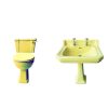 Primroise Yellow Art Deco Toilet and Basin Set