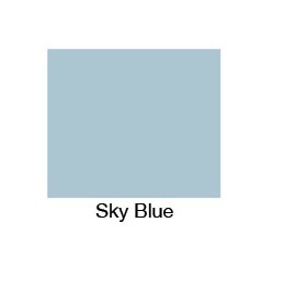 Tiree Semi Recessed Sky Blue 520mm X 440mm 1th Basin