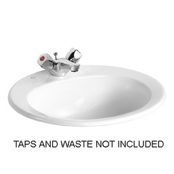 Sandringham White 21 50cm Countertop Basin 1h