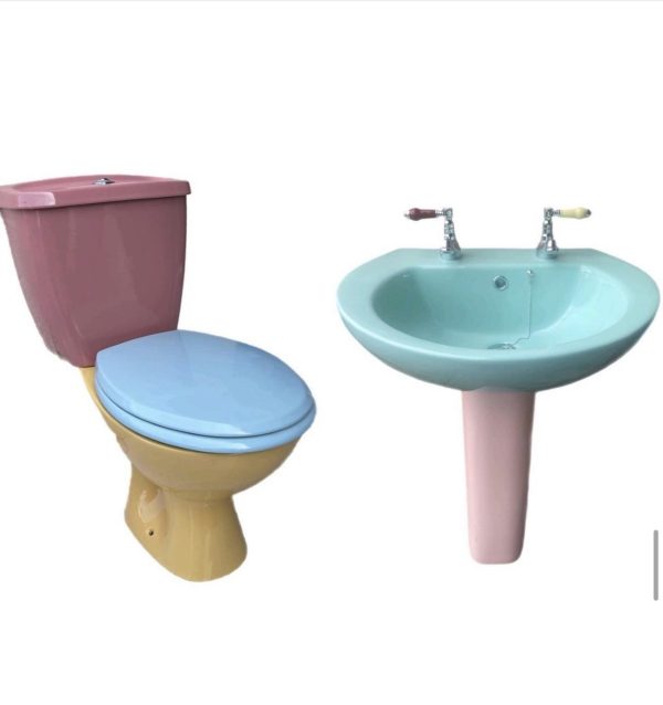 Multicolured_toilet_and_basin_and_pedestal