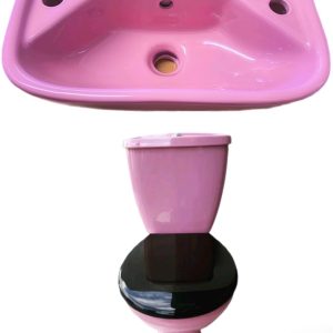 Bright_pink_toilet_and_basin_set