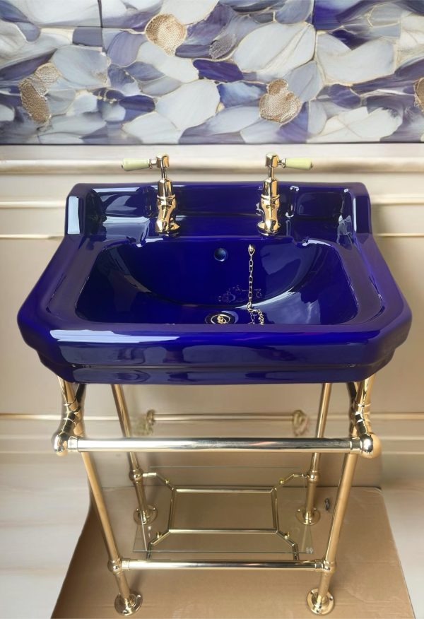 Regal_blue_art_deco_basin_and_gold_wash_stand