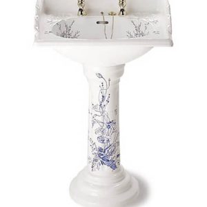 Silverdale_Victorian_Blue_floral_basin_and_pedestal