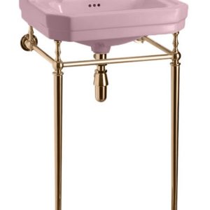 Pink_Art_Dco_Basin_and_Gold_Wash_Stand
