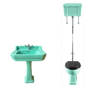 Jade_Green_Art_Deco_High_Level_Toilet_set